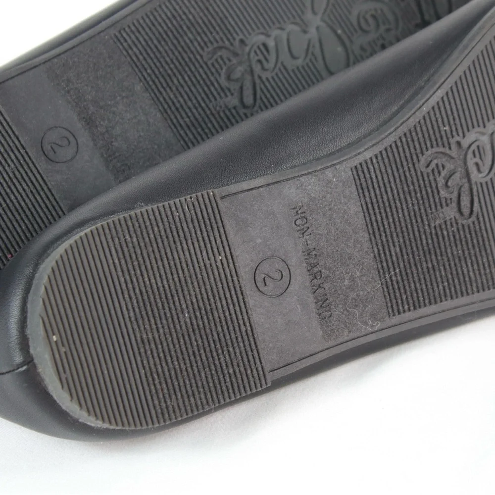 Cat & Jack Black‎ Leather Slippers Shoes Girls Size 2